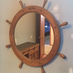 1970’s Boat Steering Wheel Shaped Mirror