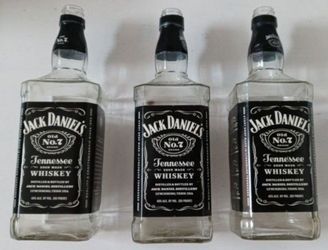 EMPTY JACK DANIELS LIQUOR BOTTLES $2 EACH
