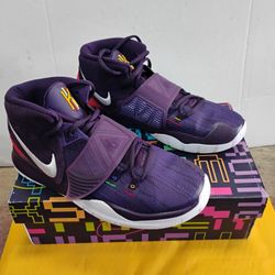 Nike Kyrie 6 Enlightenment sneakers in a vibrant purple colorway, designed for both performance on the basketball court and style. ( 7Y