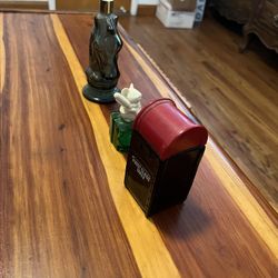 Three Avon Bottles. Air Mail, Mouse On Box.
