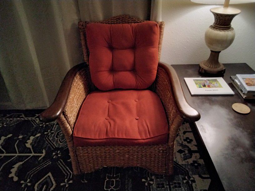 Wicker Arm Chair $75