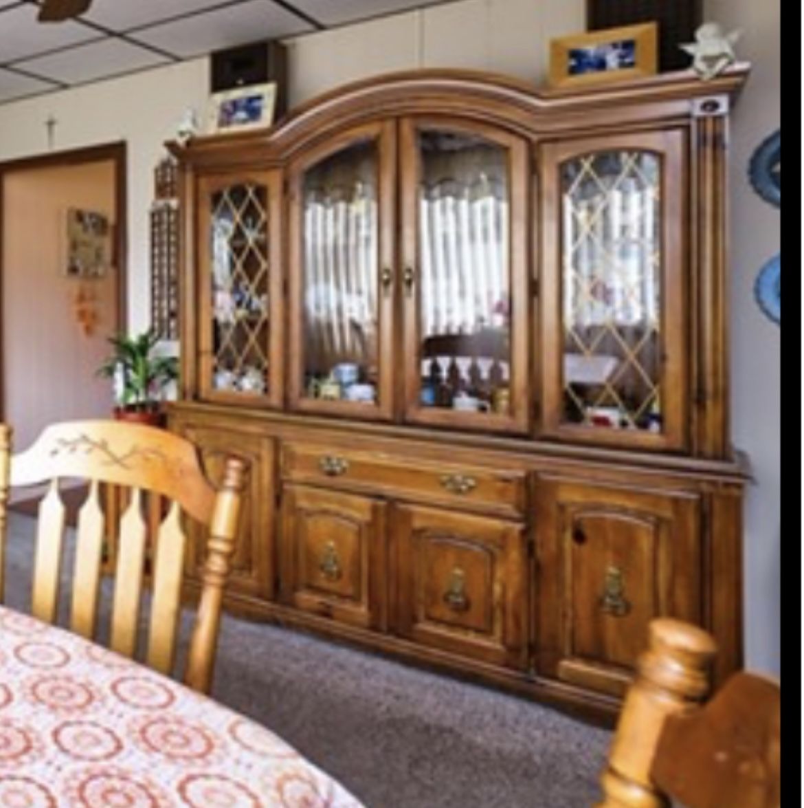Free Solid Wood Hutch (comes In 2 Parts)