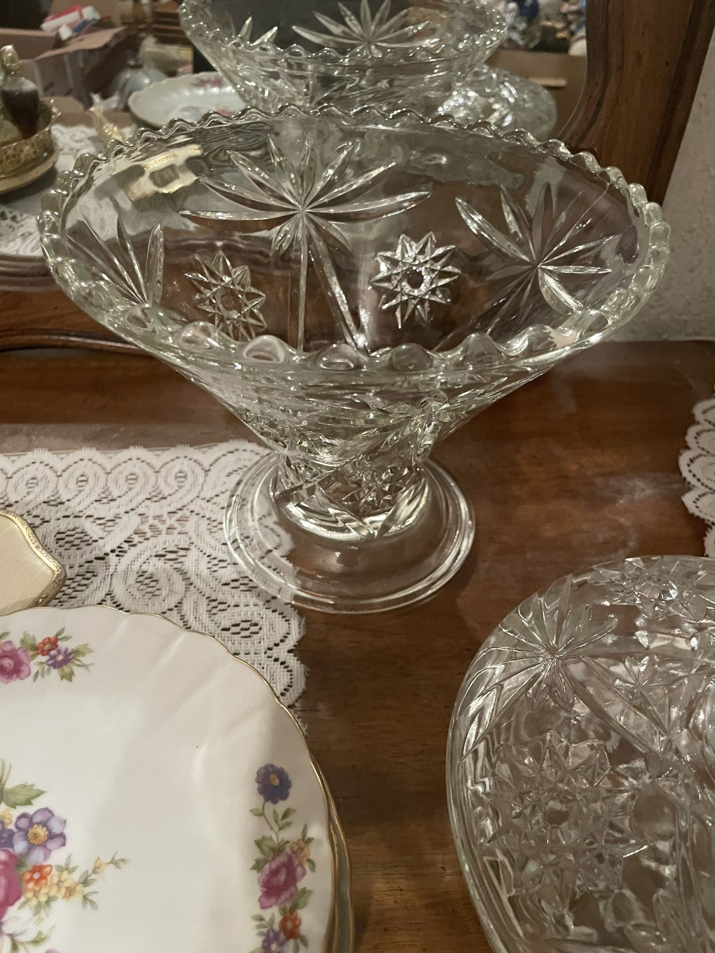 2 Glass Fruit Bowl