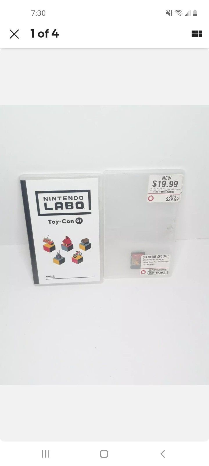 Nintendo Labo Toy-con 01 Lot Of 2( Game Only!)