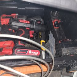 Lots Of Mechanix Tools. Wrenches, Sockets, Ratchets, Milwaukee Power Tools, Dewalt Wrench And Socket Set