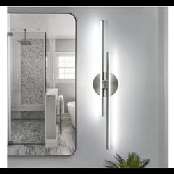 EDISLIVE Bourget 23.62 in 2-Light Brushed Nickel LED Vanity Light Bar with 6000K