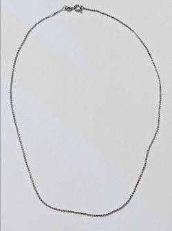 18K WHITE GOLD 16" / 1mm / 1.9gr SERPENTINE CHAIN NECKLACE