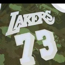 Lakers Rodman Camo Jersey