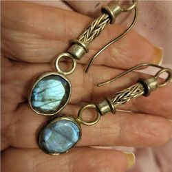 Sterling Silver Labradite Earrings