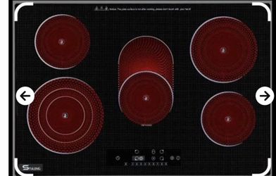 Electric Cooktop STULENG 5 Burner Cooktop Stove T