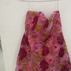 Showpo Pink Strapless Short Dress 
