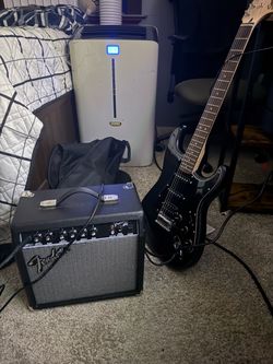 Guitar and amp (with case)