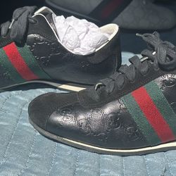 Women’s Gucci GG Monogram Sneakers Shoes Black - Size EUR 38.5 / US 8.5