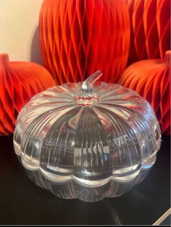 Waterford crystal pumpkin candy dish