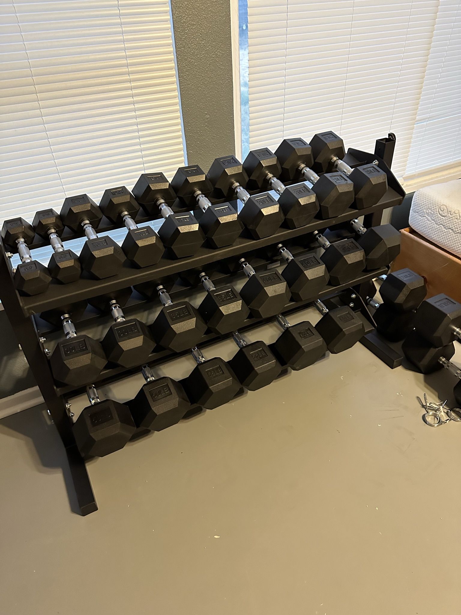5-75lbs Dumbbells w/Rack