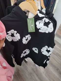 Denim Tears Cotton Wreath Hoodie Black