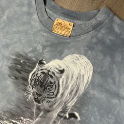 Mens vintage the mountain White Tiger 1998  tee Tshirt Size XL