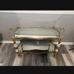  Antique Gorgeous Dresden 2 tier table