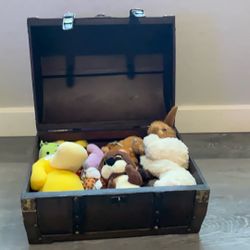 Chest  Of Cute Little Stuffed Animals