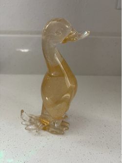 Murano gold flake duck