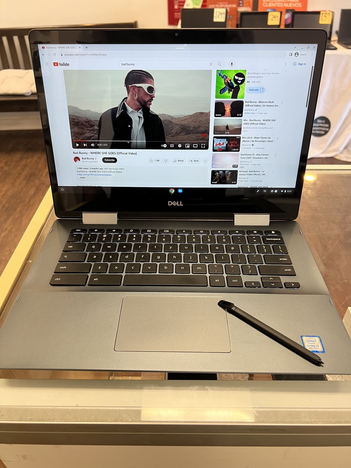 laptop touchscreen dell p94g like new condition