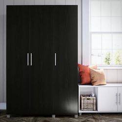 COLWYN BLACK STORAGE WARDROBE-$200