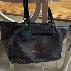 Anuschka Large Bag Greyish Purple Many Colors