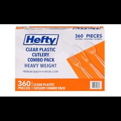Hefty Clear Cutlery 360 Pieces- NEW