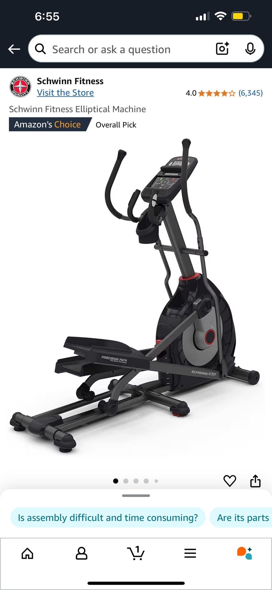 Schwinn 430 Elliptical Machine
