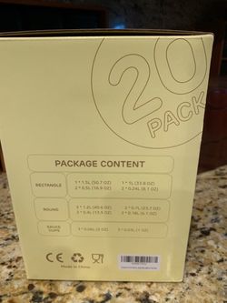 20-Pack Food Storage Containers Set