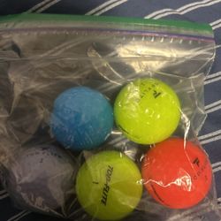 Top Flite Different Color Golf Balls 5 Pack 