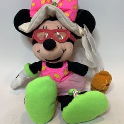 Disney Minnie Mouse August Birthstone Beanbag Plushie 