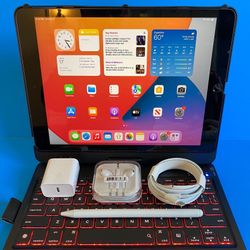 Apple IPad 9th Generation (10.2” Retina /Touch ID /IOS 17/ 2021 Model) 64GB with Pen, Keyboard  & Accessories 