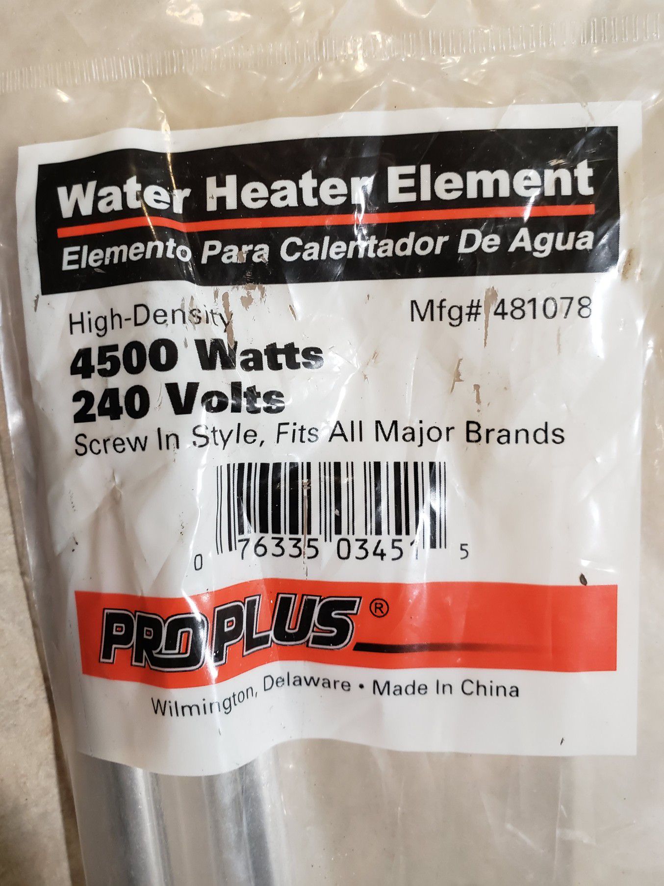 ProPlus 4500 Watt Screw-In Water Heater Element