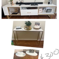 Combo De Mesas De Centro La De Entrada Y La Mesa De TV 