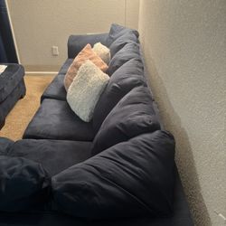 Darcy Cobblestone Chaise Lounge Sectional/Sleeper Sofa