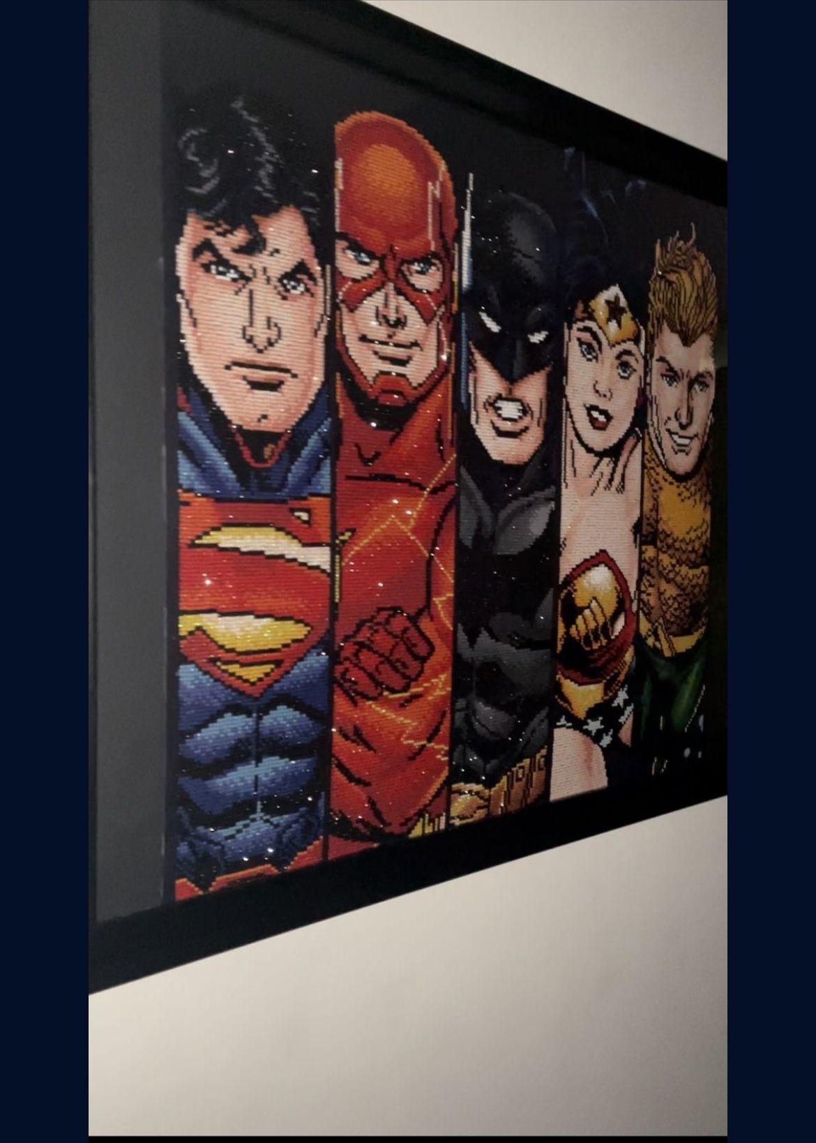 Amazing Hand Diamond Painted Rare Comic Framed 