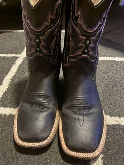 Black Leather Western Cowboy Boots