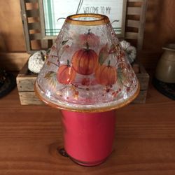 Fall Glass Candle Topper