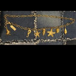 The Limited Made in Italy Chain Belt Gold Tone ocean style 80s 90s