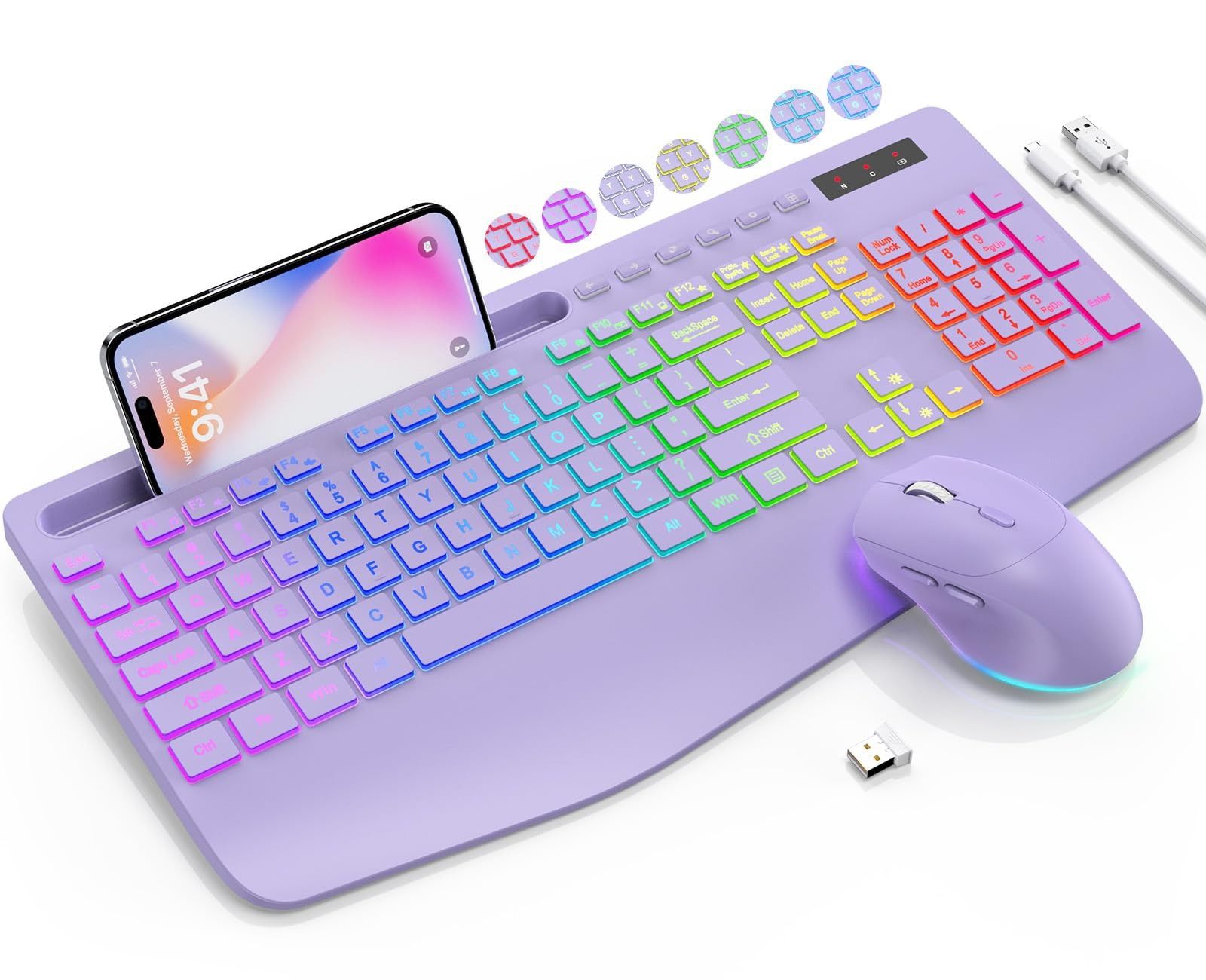 SABLUTE Wireless Keyboard and Mouse Combo