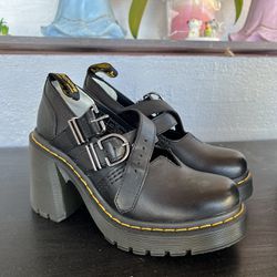 Dr martens Black Eviee heels size 5 
