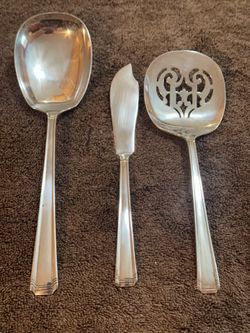 Stunning Vintage Westmoreland Sterling Silver 3pc Serving Set
