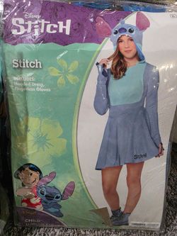 Disney Stitch Kids Costume Hooded Dress