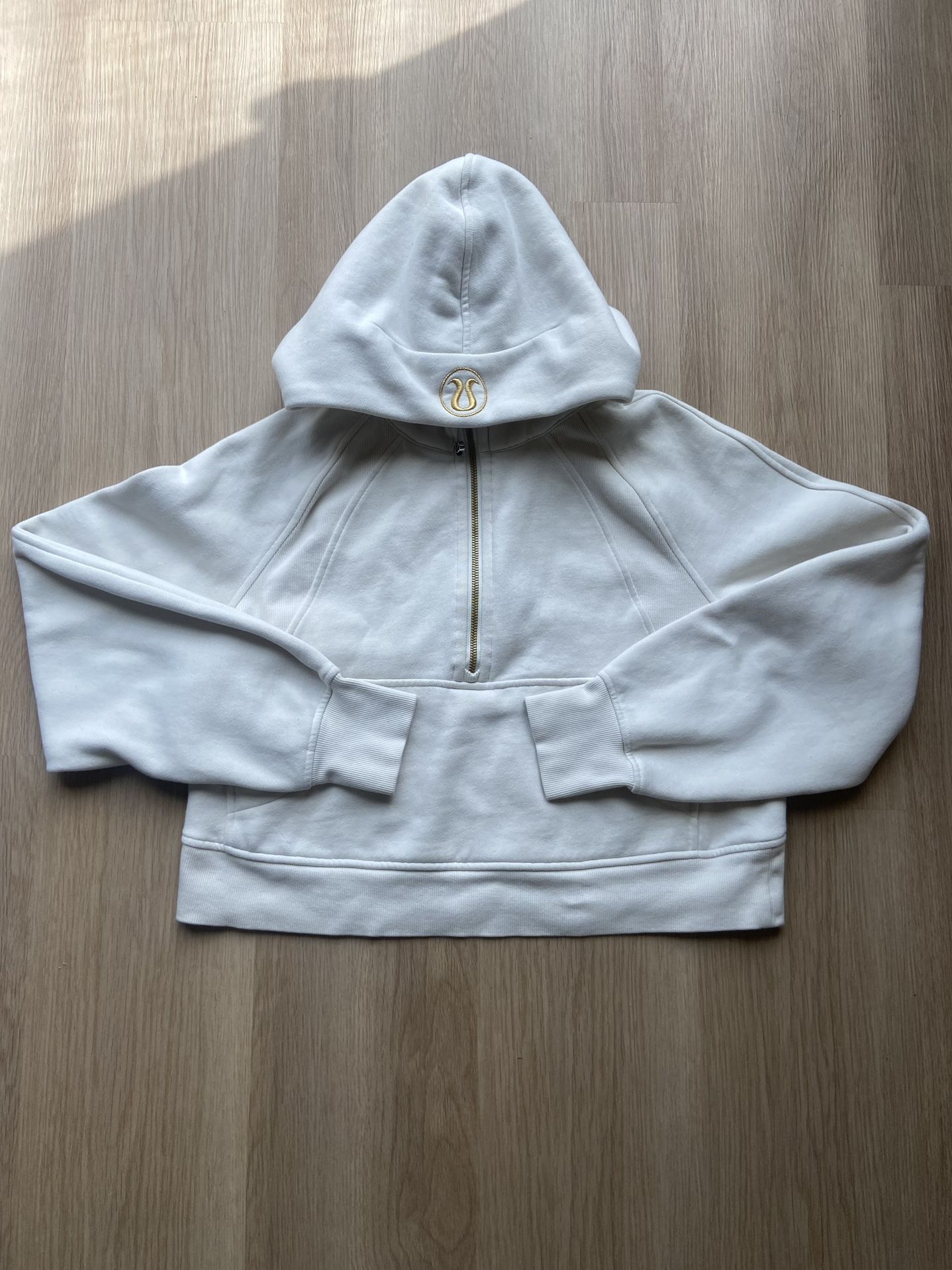 Lululemon Crème Gold Zipper Half Zip Hoodie Scuba