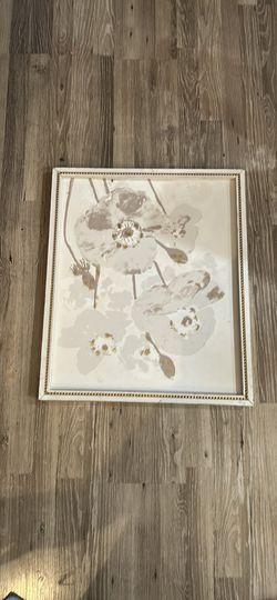 White Floral Hobby Lobby Framed