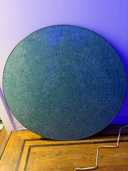 Mosaic style table- blue/green color tile