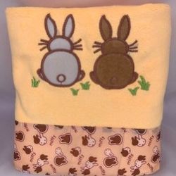 Microfiber Beach Hotel Bath Embroidered Rabbit Quick-Drying Super Absorbent Bath Towel - 54 x 28 inches (Orange)