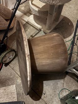 Round hearth and hand wood coffee table