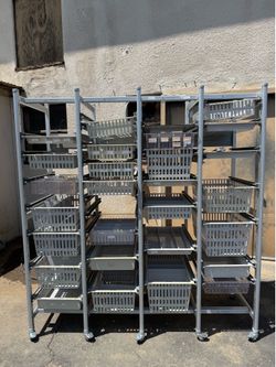 DSI Modular Medical Storage System / Hospital Supply Cart – 6’ Wide